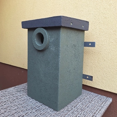 BNB Box Búdka pre kavky a sovy drevobetón zelená AP-6 BNB