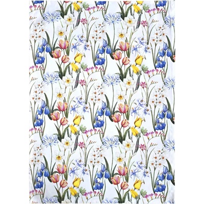 SCANquilt Utierka FLORA irisy tulipány 50x70 cm