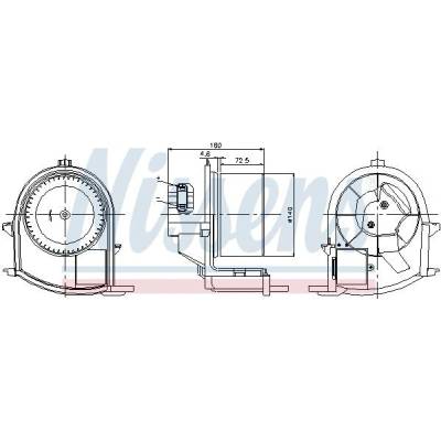 Vnitřní ventilátor NISSENS 87047