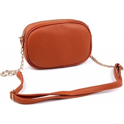 Dámská dívčí kabelka crossbody 13 5x20 cm 4 koňak hnědá