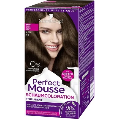 Schwarzkopf Perfect Mousse 450 4-5 Warmes Braun боя за коса