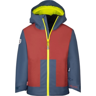 TROLLKIDS Детско зимно яке Trollkids Kid's Rauland Jacket Winter jacket - Carmin Red / Mystic Blue / Glow Green - размер 92 (EU) (703-4006-0611)