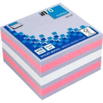 INFO NOTES Самоз лист Info Notes Микс 63 75х75mm 450л (1901048-5654-63)