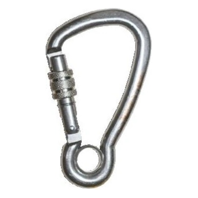 KONG HARNESS Nerezová karabina s pojistkou, s okem - 551667 - 124 mm