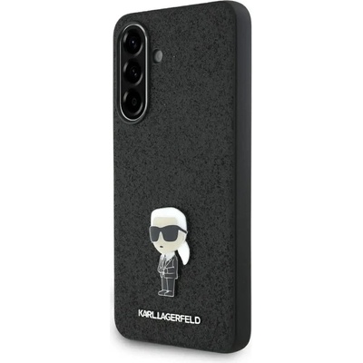 KARL LAGERFELD Fixed Glitter Ikonik Logo Metal Pin Case за Samsung Galaxy A36 - черен (3666339454470)