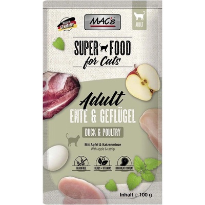 Mac's Cat kachna a drůbež s jablkem 12 x 100 g