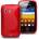 Samsung Galaxy Y S5360 Силиконов Калъф Червен + Протектор