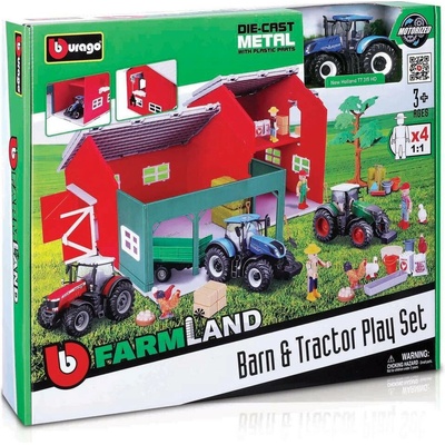 Bburago Farma Farmland - Stodola a traktor