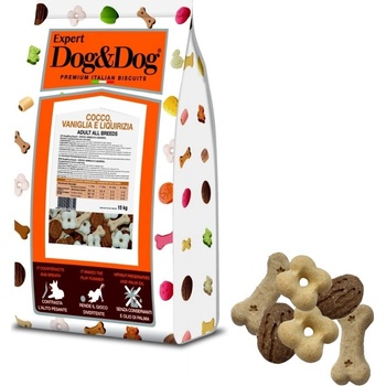 Dog&Dog Expert kokosové vanilkové a lékořicové sušenky 15 kg