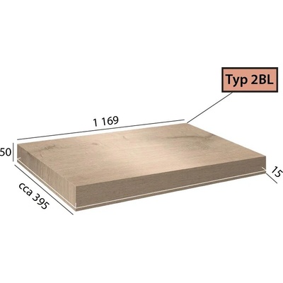 Karndean International Ecoline Step - 2 BL schod s nosom 9520 Dub krémový