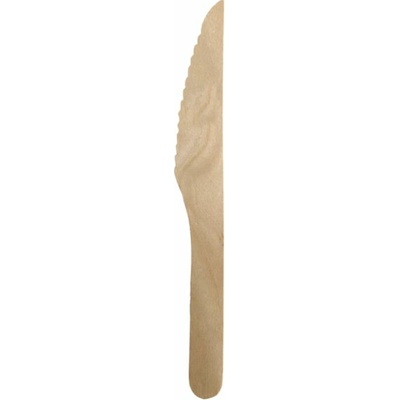 nůž jíd. 16,5cm, 10ks, jednorázový, dřevo