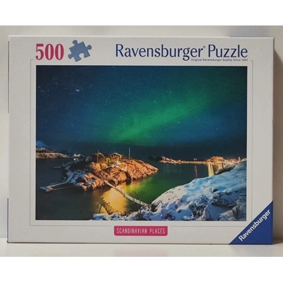 RAVENSBURGER Skandinávie Polární záře v Norsku 500 dílků