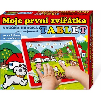 Teddies Tablet farma Moje první zvířátka 24x19x1,5 cm na baterie v krabičce