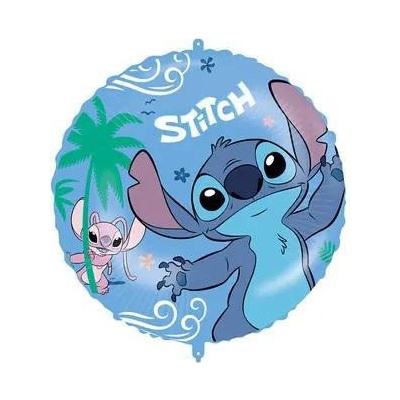 Amscan Kruh Stitch & Angel 43 cm fóliový balónik a závažie