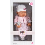 Moni Кукла Moni Toys - С розова рокля и биберон, 41 cm (111924)