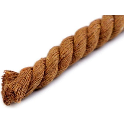 Bavlněná šňůra kroucená Ø12 mm macrame Varianta: 2 hnědá přírodní, Balení: 10 m