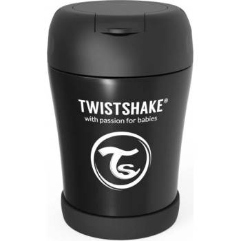 Twistshake Контейнер за храна от неръждаема стомана Twistshake 6+ месеца черен