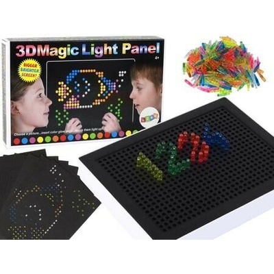 Lean Toys Kúzelná vzdelávacia tabuľa 3D svietiaca puzzle 180 ks