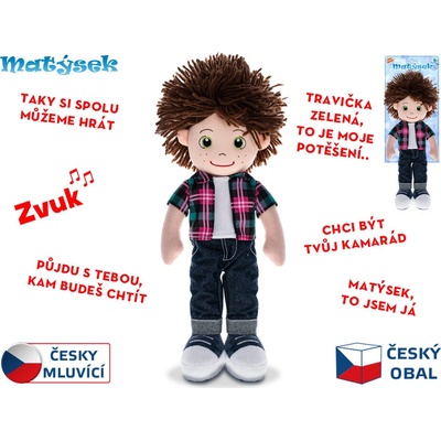 Mikro trading Panáček Matýsek - 37 cm - česky mluvící - růžová
