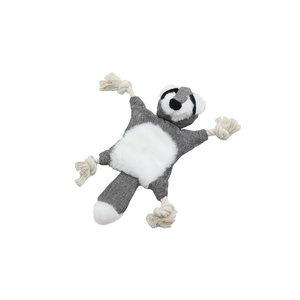 Uniq Pets Plush Dog Toy Rustly Rustling Raccoon плюшена шумоляща играчка миеща мечка за кучета с въжета, 28 x 26 x 6 cm