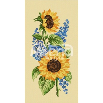 Milena Style Пано със слънчогледи - гоблен със схема конци Ariadna 1: 4