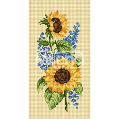 Milena Style Пано със слънчогледи - гоблен със схема конци Ariadna 1: 4