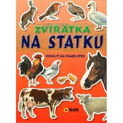 Zvířátka na statku kniha plná samolepek