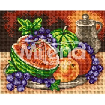 Image 1 of Milena Style Натюрморт с диня - гоблен с щампа с конци Ariadna