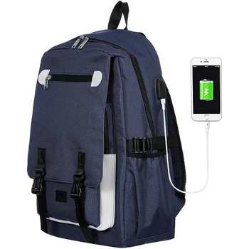ZIZITO Раница с вграден usb порт, тъмно син