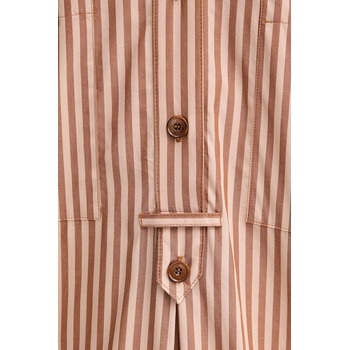 Sessùn Памучна рокля Sessun в кафяво къса със стандартна кройка 25105013 (25105013)