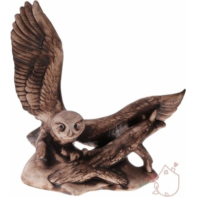 Hedvika sněžná sova dekorace z keramiky