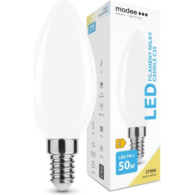 Modee Smart Lighting LED Filament Milky Candle C35 žiarovka E14 7W teplá biela ML-MCF2700K7WE14