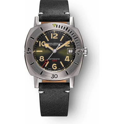 Nivada Grenchen Depthmaster Čísla - Black Leather