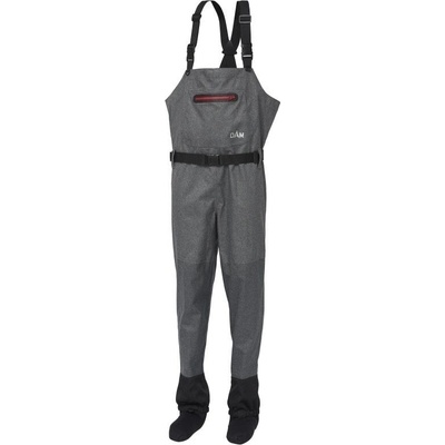DAM Comfortzone Breathable Chest Wader Stockingfoot Grey Black