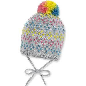 Sterntaler Плетена шапка с пискюл Sterntaler - 49 cm, 12-18 месеца, сива (4701607-542) - ozone