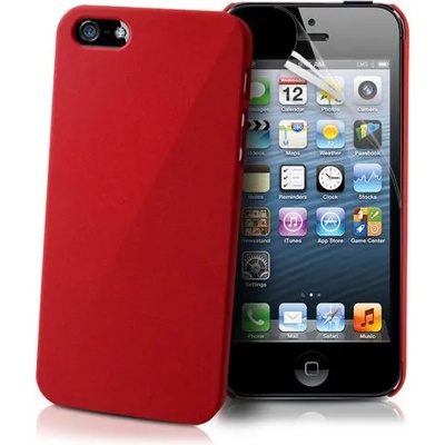 Apple iPhone 5 Твърд Капак Червен + Протектор