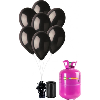 HeliumKing Helium párty set s černými balónky