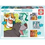 Educa - Puzzle 4v1 Disney Animals - 1 - 39 piese