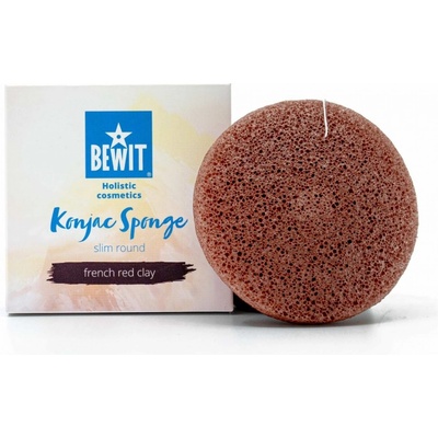 Bewit konjaková houbička Slim Round francouzský červený Jíl