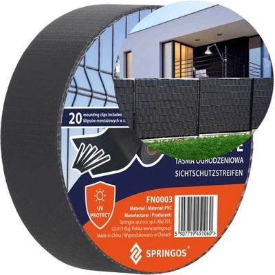 SPRINGOS Tieniaca plotová páska 4,75 cm x 35m, antracitová SPRINGOS FN0003