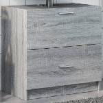vidaXL Шкаф за мивка, сив сонома, 59x37x59 см, инженерно дърво (848113)