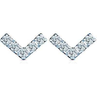 SAVICKI Обеци Share Your Love: бяло злато, диаманти