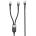 DeTech Кабел за данни DeTech DE-50CC, 2 в 1, Type-C - 2хType-C, 1.0m, Черен - 40515