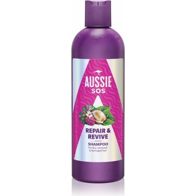Aussie SOS Repair & Revive vyživující šampon pro namáhané vlasy a vlasovou pokožku 500 ml