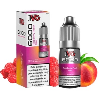 IVG 6000 Salt Raspberry Peach Bliss 10 ml 10 mg