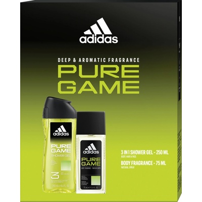 Adidas Pure Game Deo Natural sprej 75 ml + sprchový gél 250 ml