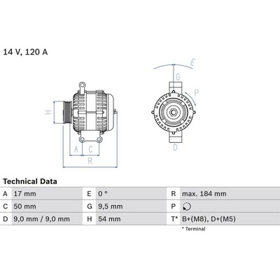 BOSCH 0 986 083 280 generátor (0986083280)