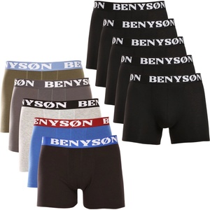 Benysøn Комплект от десет - мъжки боксерки Benysøn многоцветни (4002/4004) Benysøn | Cheren Sin Zelen Siv Mnogotsveten | МЪЖЕ | M