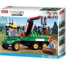 Stavebnice Sluban Sluban B0778 Traktor s prívesom na polená