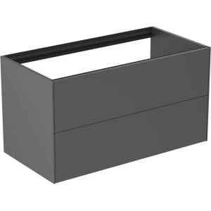 Ideal Standard Atelier Conca стенен шкаф за монтаж в антрацит мат с 2 чекмеджета 100 см (T4357Y2)